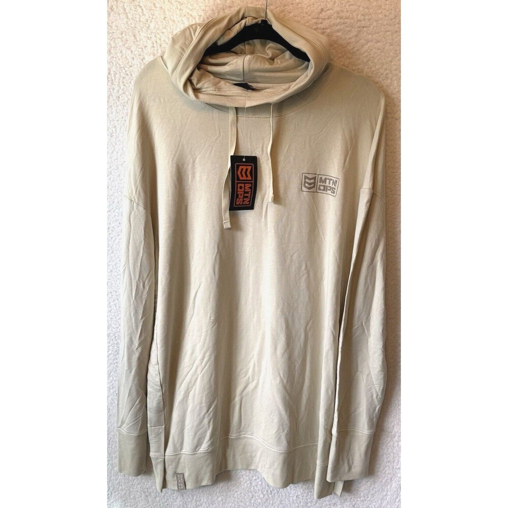 Mtn Ops Hoodie Sweatshirt Bella Women's 2XL‎ Bone White Gorpcore NWT NEW